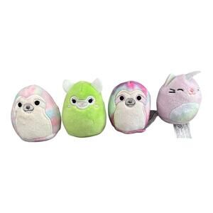 Lot of 4 Squishmallow Squishville Plush Caticorn Patrick Jim And Whim New